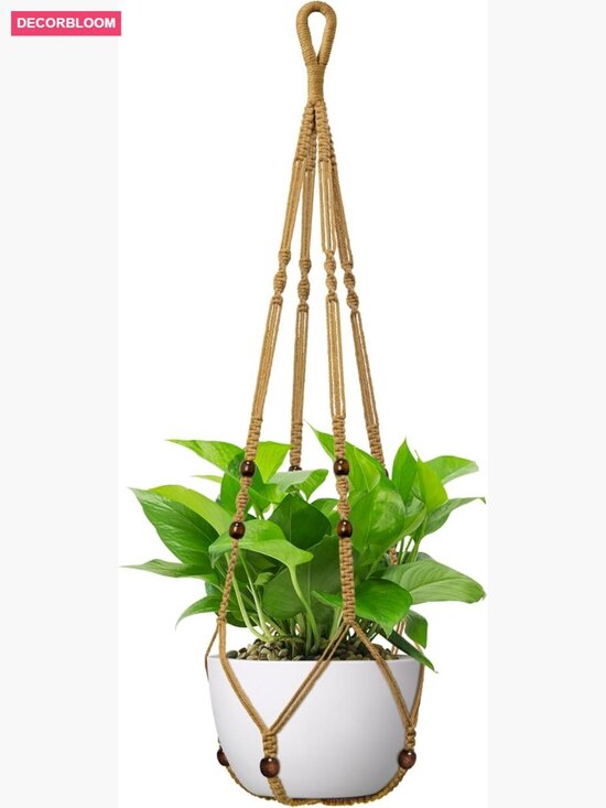 Other - Boho Macrame Plant Hanger, Fits 4-15 Inch Pots, 35 Inch, Sturdy Hanging Planter